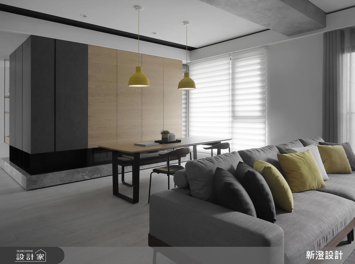 視野、採光、通風均良好的60坪居宅，設計師採以內斂色